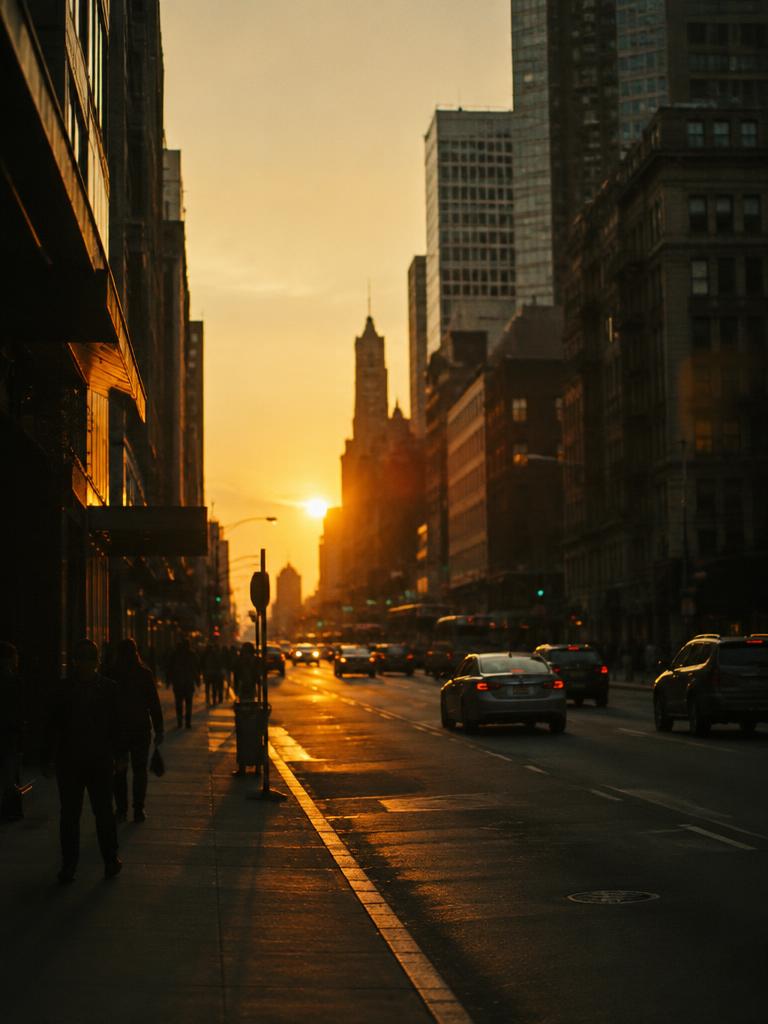 Downtown at dusk